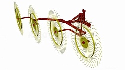 Грабли-ворошилки HARVEST ГКП‑3.3Н - 7, колесно - пальцевые, навесные