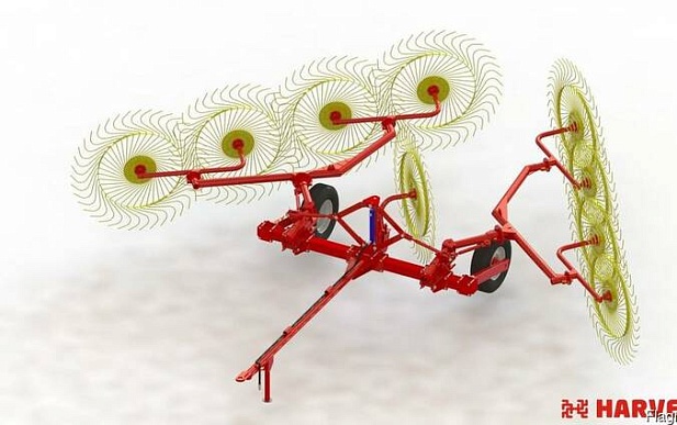 Грабли - ворошилки HARVEST ГКП-6,1М-7 колёсно-пальцевые, прицепные